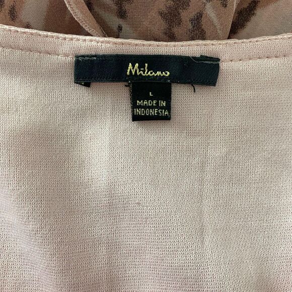 Milano Pink Black Tie Dye Swirl Whimsygoth Bat Sleeve Shawl Top Blouse L - Picture 6 of 6